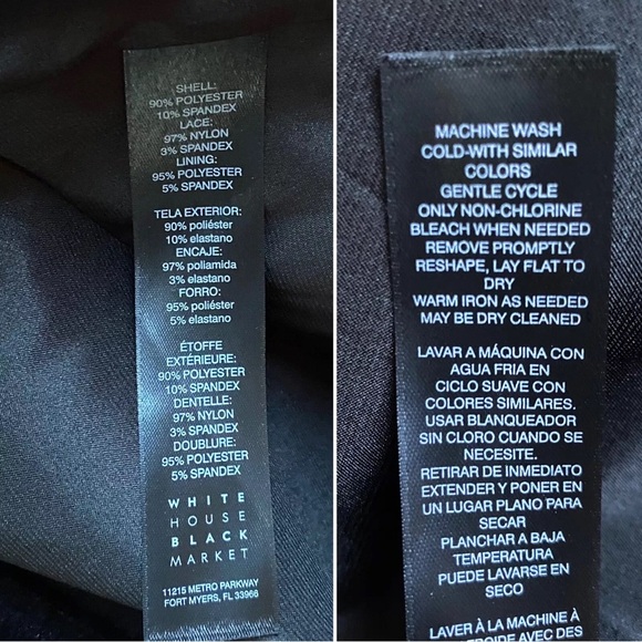 White House Black Market Off-The-Shoulder Lace & Velvet Dress. Size 4. - Picture 3 of 5